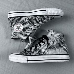 Converse CTAS Pro Black And White Spider Tie Dye Women’s Size 8 Casual Sneakers